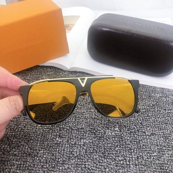 

1pcs fashion brand mens womens gradient lens sunglasses luxury designer glasses eyewear evidence sunglasse with box, White;black