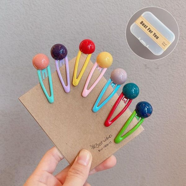 

hair accessories kawaii cute children hairpin girl hairclip fruit flower pattern head decoration, Slivery;white
