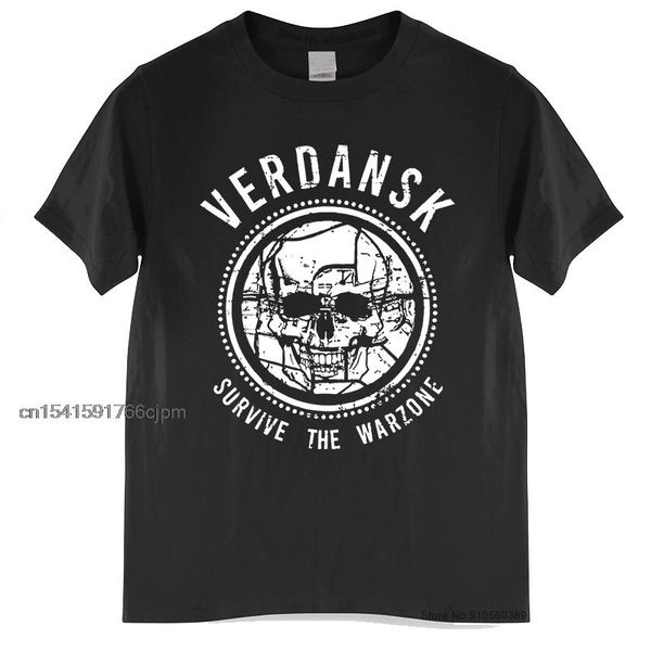 

men's t-shirts teamzad survive the warzone it is your duty map gamer t shirt male brand teeshirt men summer cotton, White;black