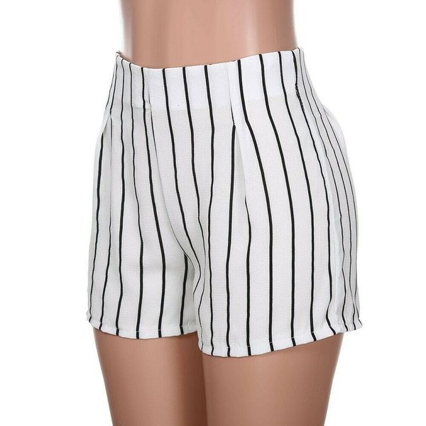 

women summer striped a-line lady shortpants stylish loose shorts beach high waist chic ants short casual trouser, White;black