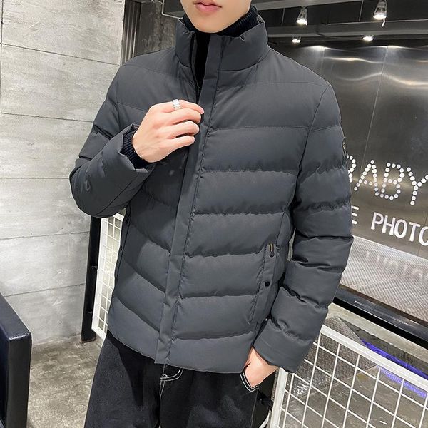 

men's jackets man winter jacket padded mens fashion clothing trends custom logo korean version trend slim thickening short coat down, Black;brown
