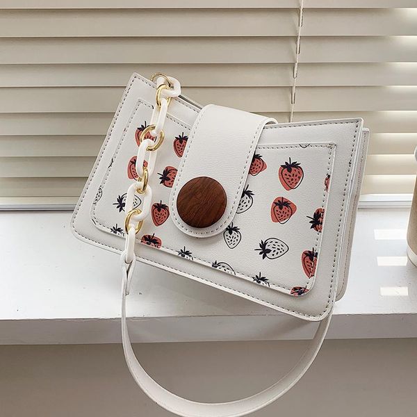 

evening bags pu design chain designer leather printing crossbody for women 2021 spring small shoulder handbags ladies travel hand bag