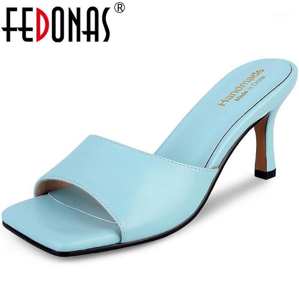 

dress shoes fedonas fashion female slippers summer est open-toed high heels sandals women 2021 classic design wedding prom woman1, Black