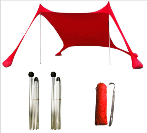 

210*210*160cm sandbag anchors lycra nylon fabric aluminum poles- perfect sun shelter beach canopy awning sunshade tent tents and shelters