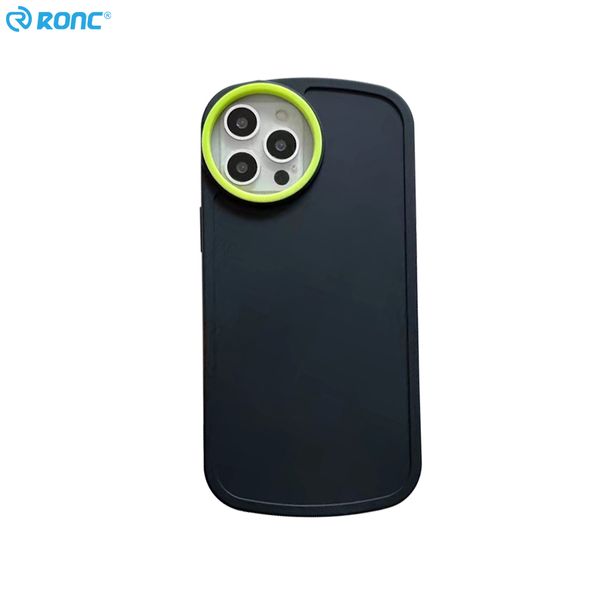 

circle round camera lens mobile phone cases unique design solid color matte soft silicone for apple iphone 12 13 pro max smartphone shell pr