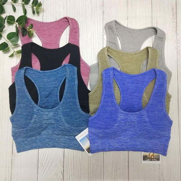 

gym clothing seamless sports bra for women push up fitness yoga underwear sport breathable running vest wear, White;black