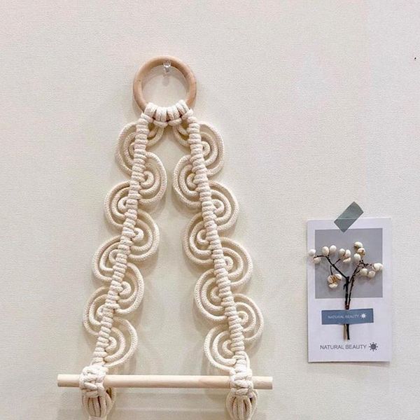 

style hand woven nordic tapestry paper towel rack storage b & el wall decoration hanging other home decor