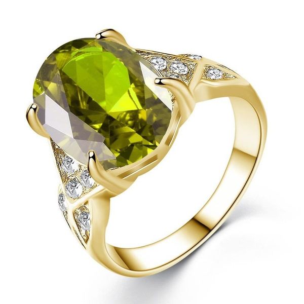 

wedding rings fashion jewelry alloy ring creative ladies oval zircon exaggerated micro-set accessories, Slivery;golden