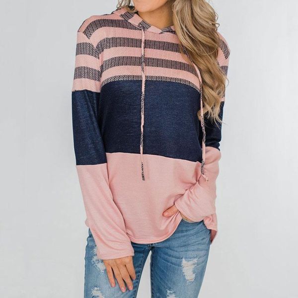 

women's hoodies & sweatshirts 2021 autumn long sleeve sweat shirt women winter warm striped sweatshirt female hoody ladies for femme, Black