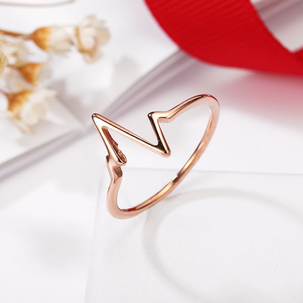 

ruona new titanium steel rose gold ecg fashion simple couple ring, Black