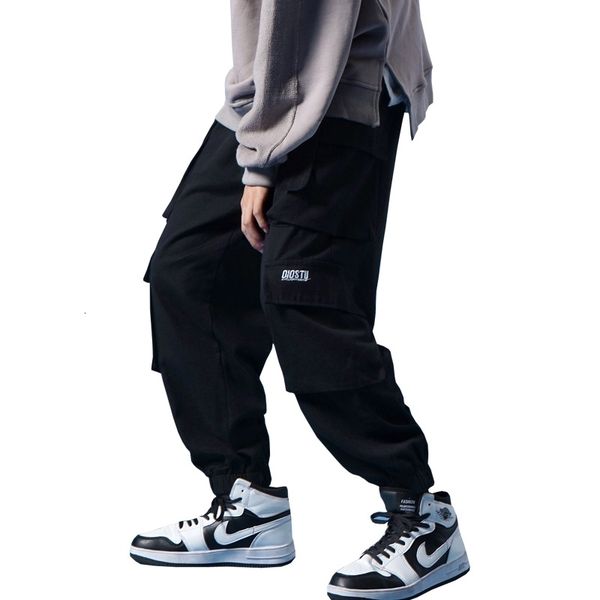 

men's pants men black pockets cargo harem mens hip hop streetwear sweatpants winter casual joggers 5xl 26zc