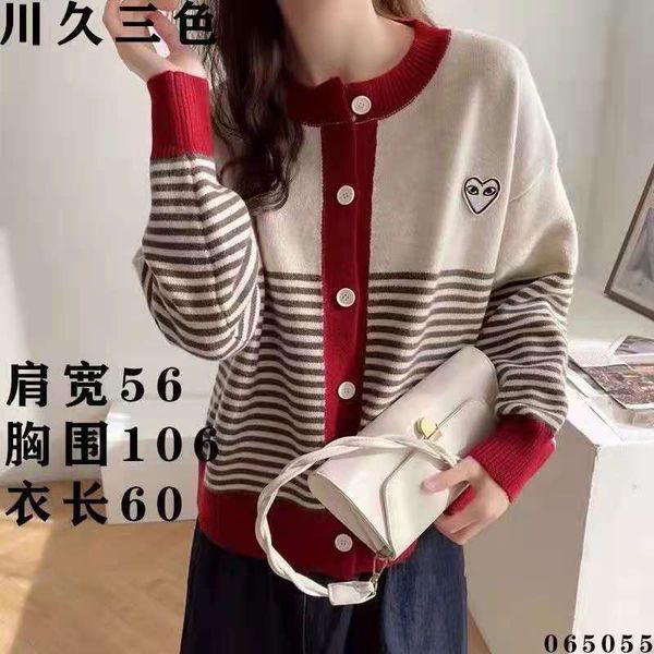 

women's sweaters (com olhos) cardigan de cashmere manga comprida feminino bordado coraÃ§Ã£o yl2a, White;black