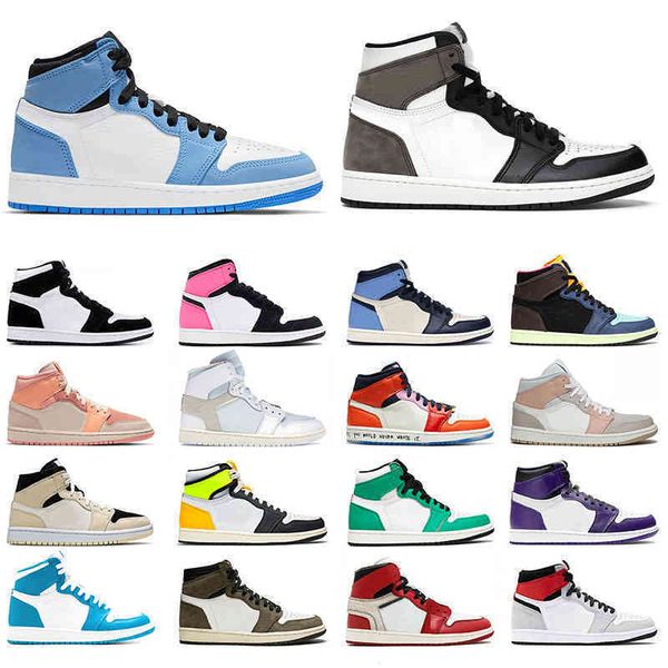 

men women jumpman 1 basketball shoes university blue 1s mid pink milan chicago high mocha fearless obsidian purple unc white off sportsr4im