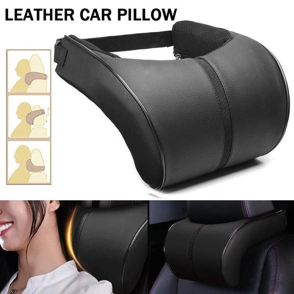 

seat cushions car neck pillow,car leather memory foam pillow head rest travel