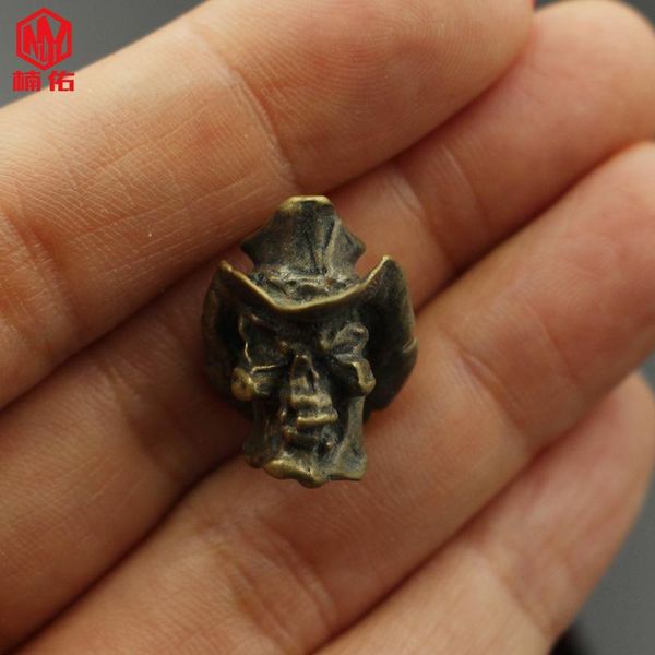

original western cowboy paracord brass hat knife bead handmade diy pendant outdoor gadgets