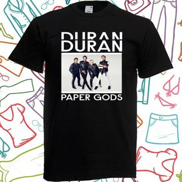 

duran duran paper gods men's black t-shirt size s to 3xl, White;black