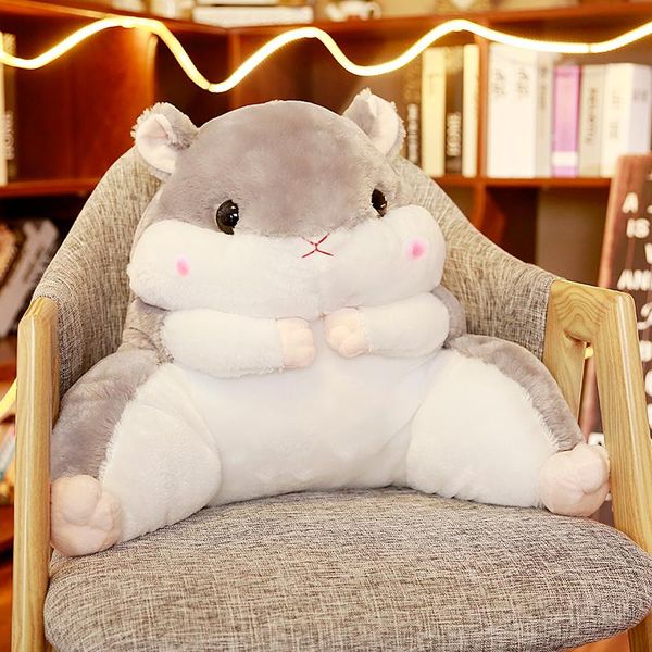 

cushion/decorative pillow hamster holding quilt two-way back cushion rest office waist seat chair 50c081