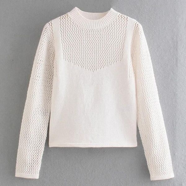 

women's sweaters dave&di england style fashion women hollow out elegant solid pull femme winter pullovers, White;black