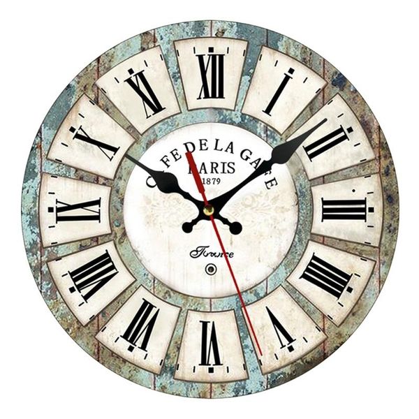 

large vintage wall clock silent non-ticking roman numerals gold u90a clocks