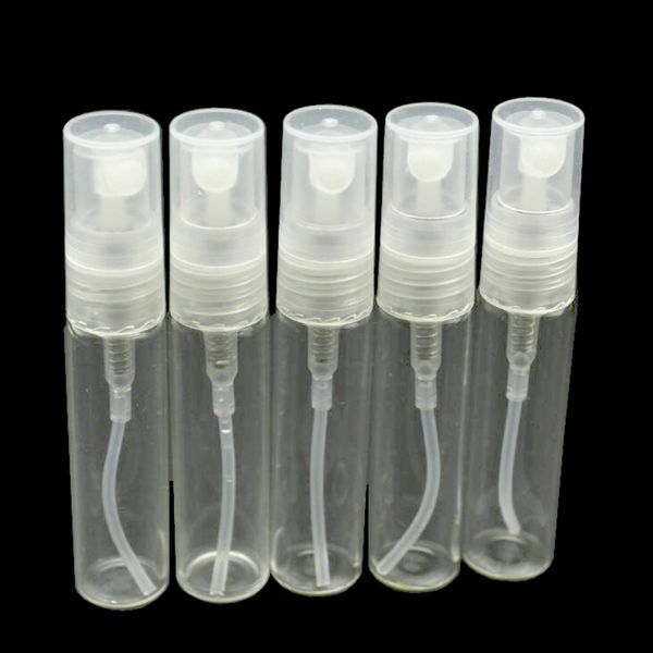 100 Teile/los 5ML Mini Tragbare Transparente Glas Parfüm Flasche Ätherisches Leere Behälter Zerstäuber Für Reisen