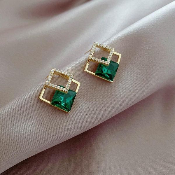 

stud earrings for women 2021 fashion jewelry earings luxury temperament grace exquisite, Golden;silver