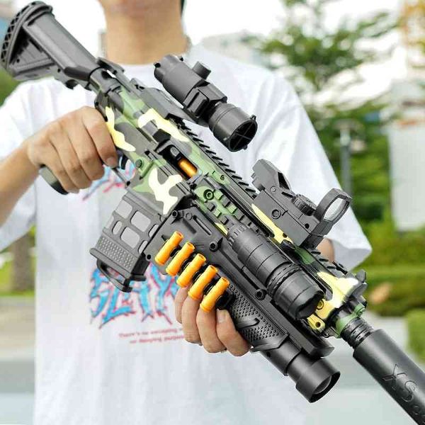 

new shell throwing m416 manual loading and unloading soft bullet simulated assault rifle boys' toy gun