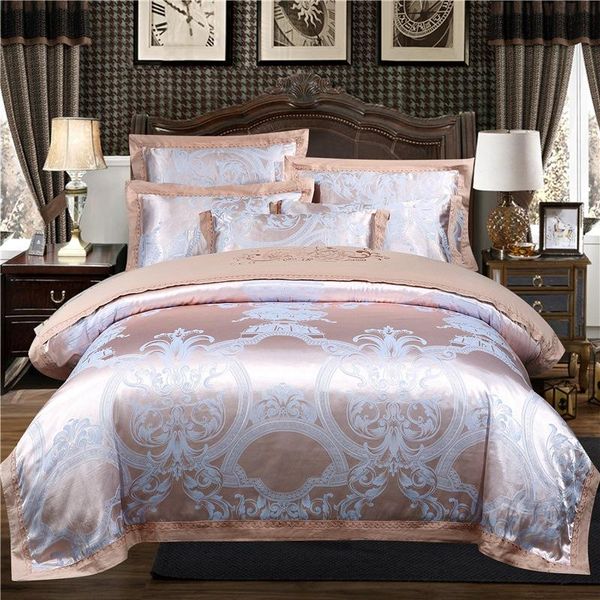 

bedding sets royal cotton luxury quilt cover pillowcase bed sheet european style satin home textile king  twin for adults oceania