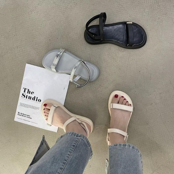 

sandals 2021 outdoor beach slippers women spring/summer soft-slip non-slip foam sole durable sandal, Black