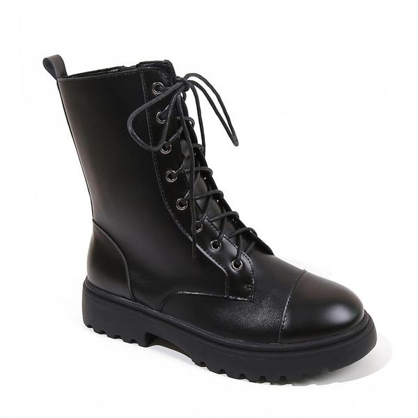 

boots 2021 women's fried street bandage personalized short ladies casual, Black