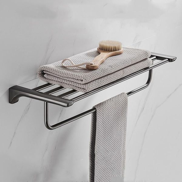 

bathroom hardware accessory sery 304 stainless steel towel rack paper/toilet brush holder tissue box corner shelf hook gun grey bath set