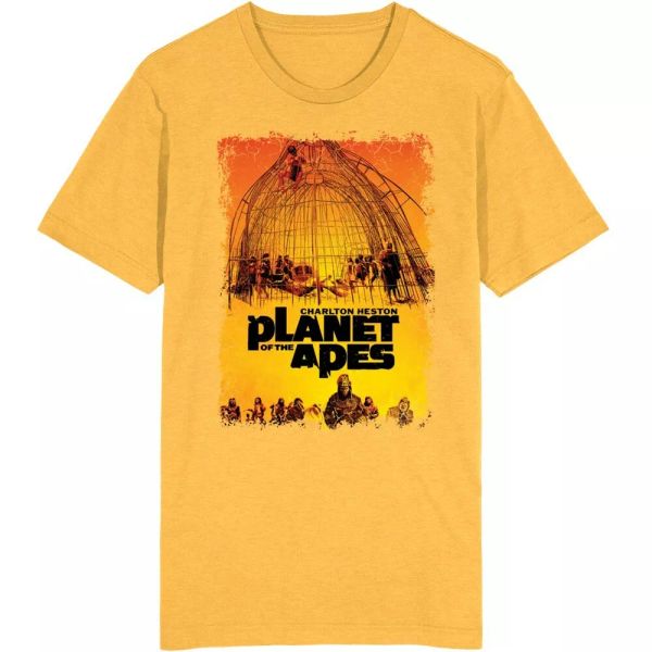 

planet of the apes 70s original movie fan t shirt, White;black