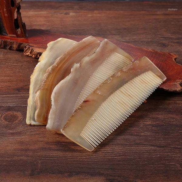 

anti-static hairdressing combs natural horn comb portable hair smoothing prevent loss1, Silver