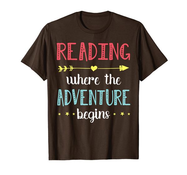 

reading where adventure begin book lovers shirt, White;black