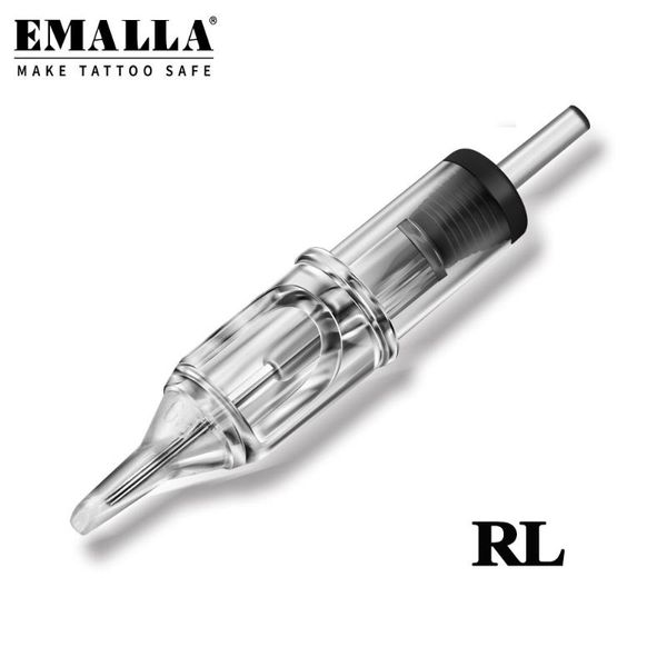 

tattoo needles emalla 20pcs 0.35mm sterilized round liner disposable cartridges machine permanent makeup