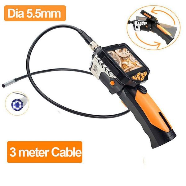 

cameras blueskysea nts200 3.5" color monitor 3m snake inspection endoscope 6 leds borescope tube 5.5mm camera 360 degree rotation