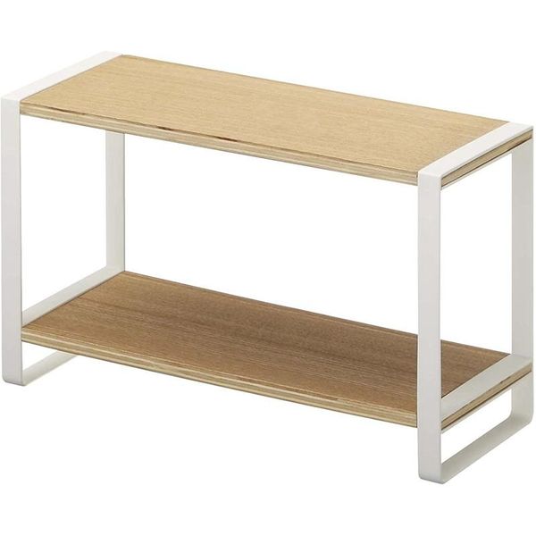 

kitchen spice rack two-layer solid wood shelf household countersauce bottle seasoning storage wooden & organization