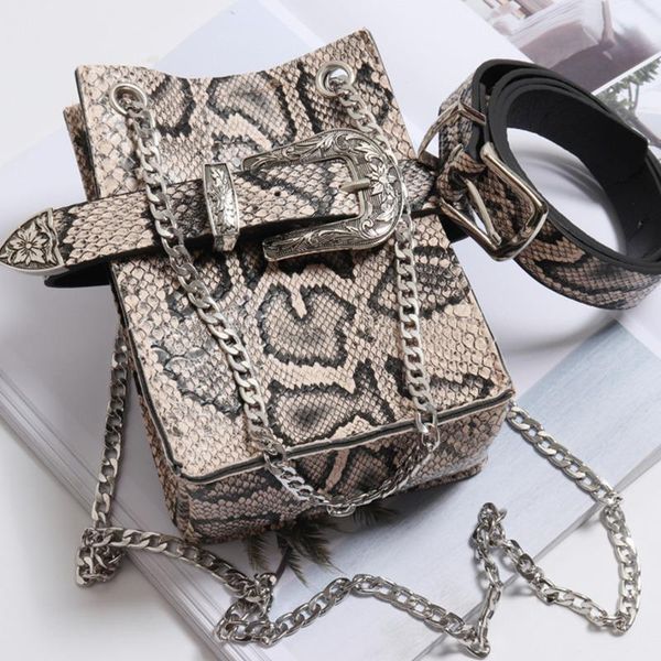 

women bag woman wait waist pack money belt bags for fashion serpentine black casual