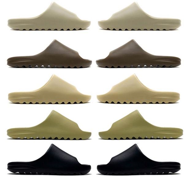 

fashion slide slippers foam runner desert sand triple black bone white resin slide sandal mens slipper size 36-45 zly zly