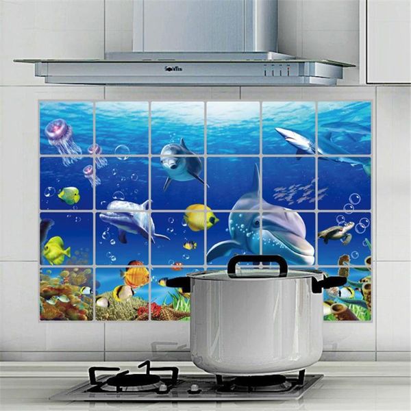 

wall stickers anti--proof sticker household kitchen tile protective cover