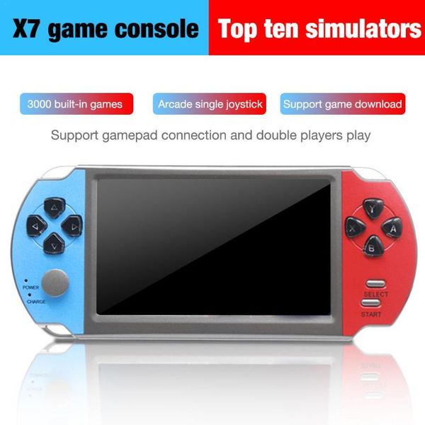 

portable game players est 5.0 inch handheld console dual joystick 16gb 3000 1500mah battery upport tv out video machine