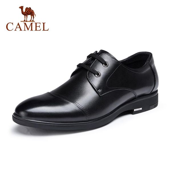 

dress shoes camel men genuine leather bright cowhide office british lace-up business formal wedding 2021 autumn, Black