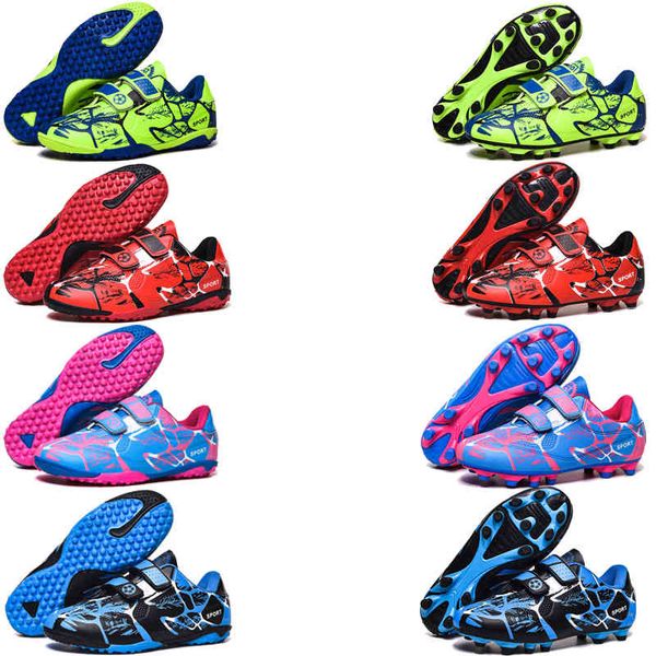 

soccer shoes summer fashion sports outdoor children men and women football tf fg klittenband non slip design 0904