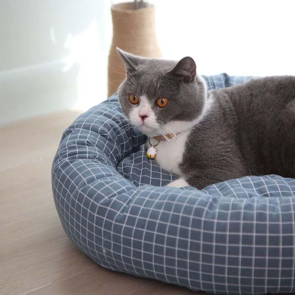 

cat beds & furniture round bed mattress with pillow pet dog mats dogs sleeping rest nest pad