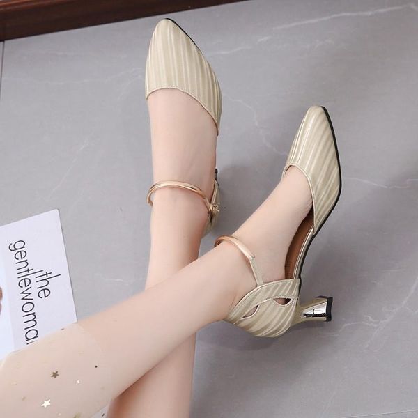 

dress shoes women cute white buckle strap high heel for party ladies pink golden wedding pumps, Black