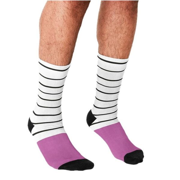

men's socks funny men marines magenta pattern printed hip hop happy cute boys street style crazy novelty for, Black