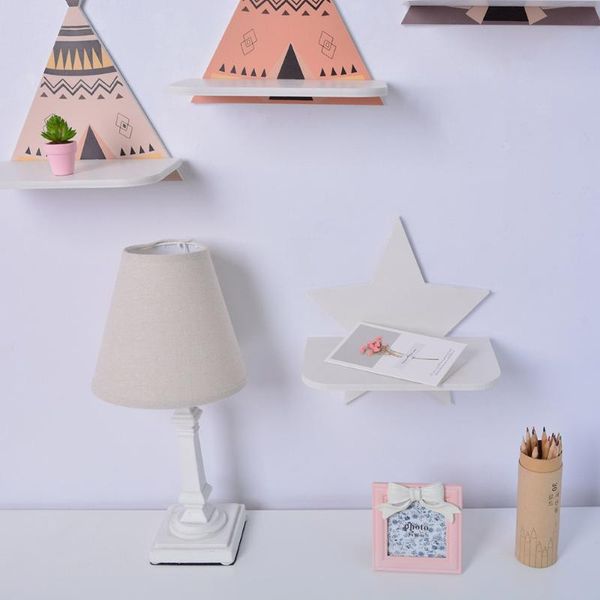 

other home decor star shape wooden wall shelf wood pentagram hanging clapboard storage rack bedroom living room organizer