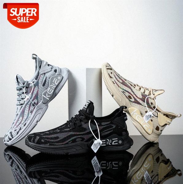 

breathable flying woven korean men's sports shoes #a64t