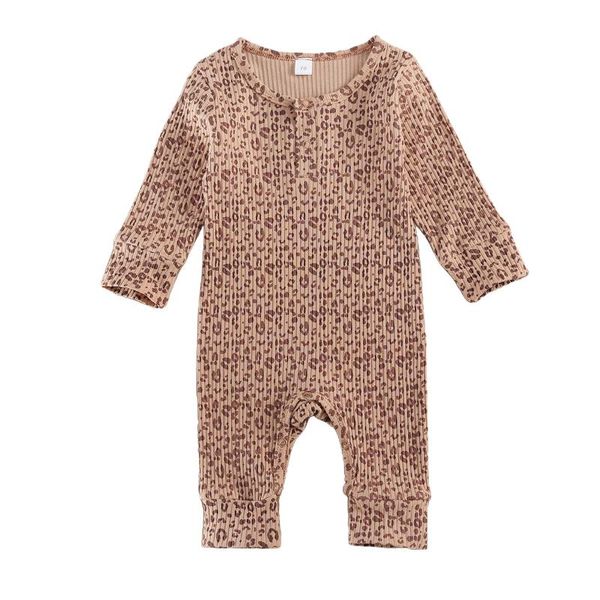 

jumpsuits 0-24m infant born baby toddler girls boys autumn jumpsuit leopard long sleeve ribbed romper one piece casual playsuit qutfit, Blue