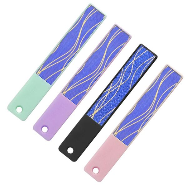 nail brushes 4pcs household files useful polishing manicure nano glass, Yellow