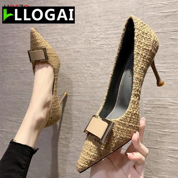 

women pumps stilettos high heels pointed toe buckle thin spring summer bling slip on dress shoes, Black